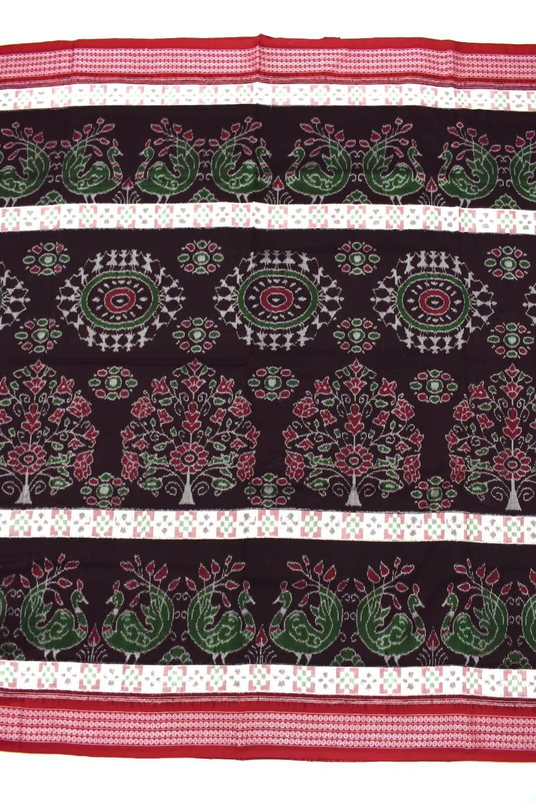 Black Colour Sambalpuri Handloom Cotton Bandha Saree