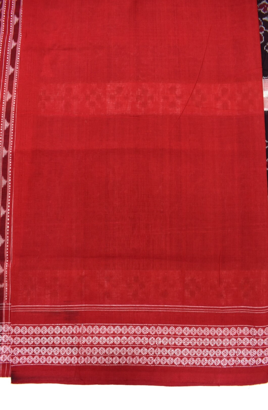 Black Colour Sambalpuri Handloom Cotton Bandha Saree - Image 5