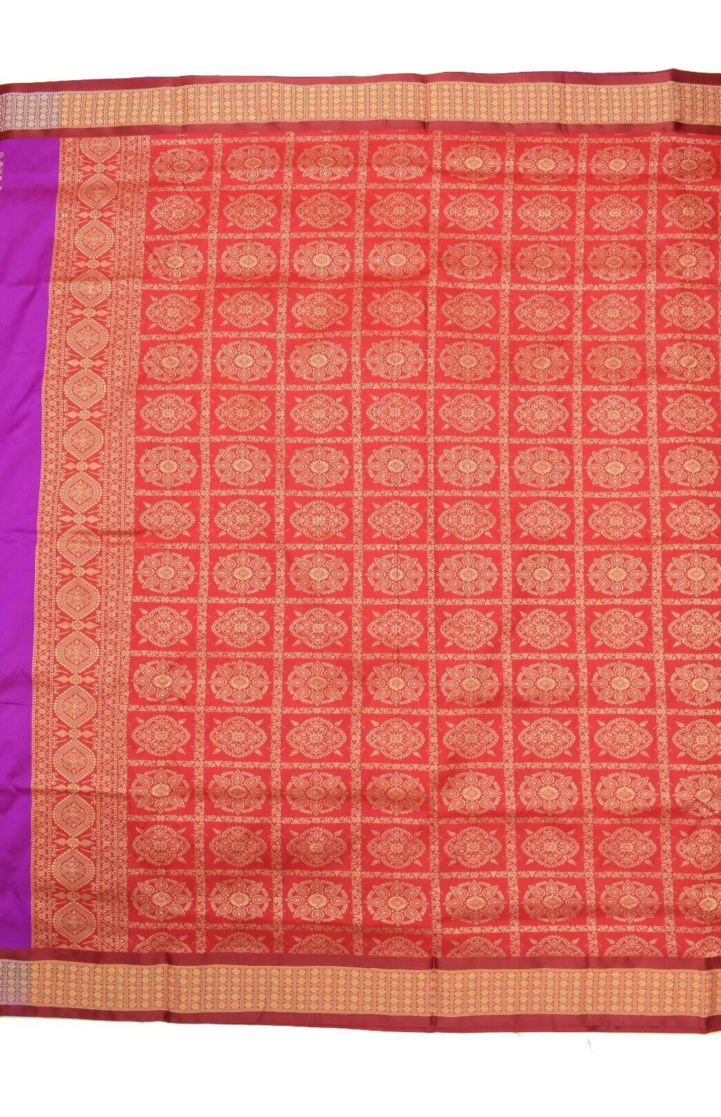 Pink Colour Pasapali Border Sambalpuri Handloom Bandha Silk Saree - Image 2