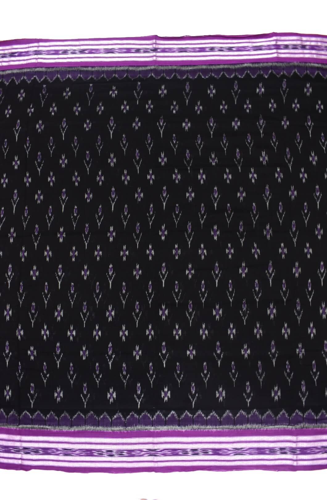 Black Colour Sambalpuri Handloom Cotton Saree