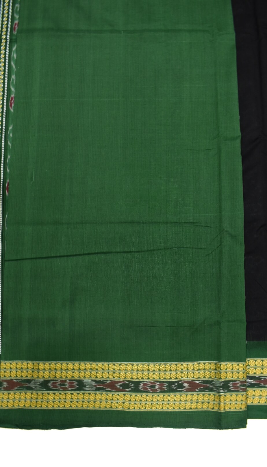 Black Colour Sambalpuri Handloom cotton Bomkai Saree - Image 5