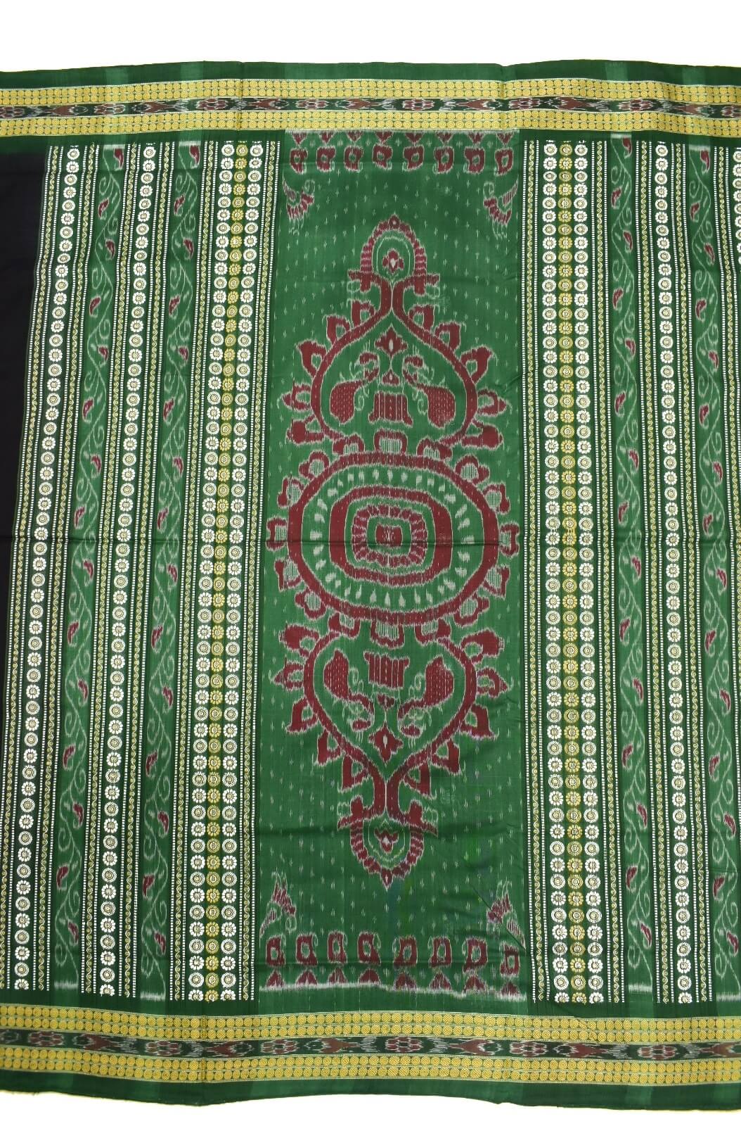 Black Colour Sambalpuri Handloom cotton Bomkai Saree - Image 2
