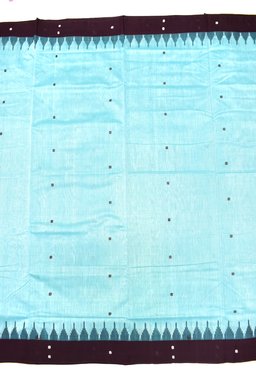 Sky Colour Sambalpuri Handloom Cotton Bapta Saree