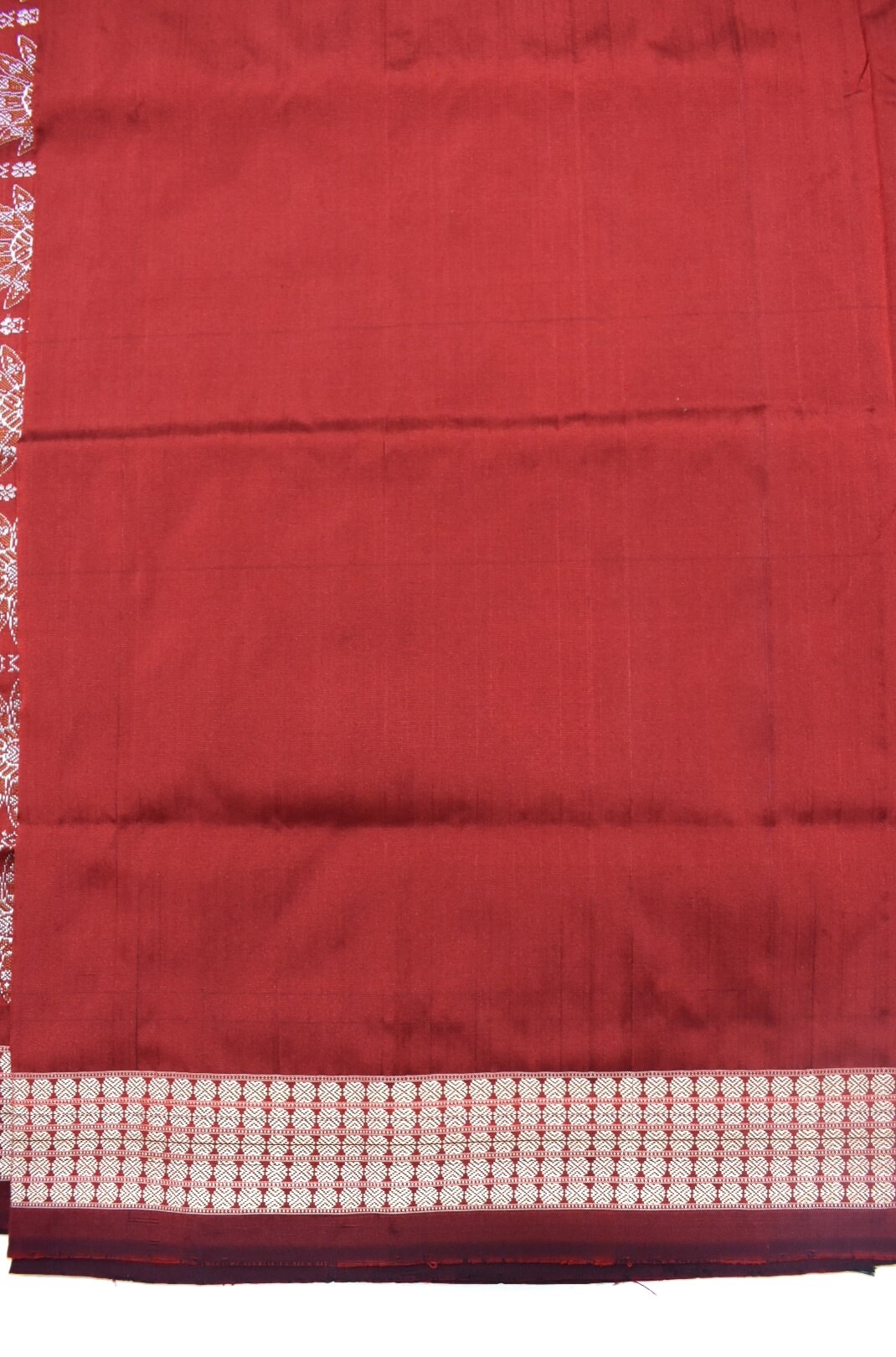German Colour Sambalpuri Handloom Bomkai Silk Saree - Image 5
