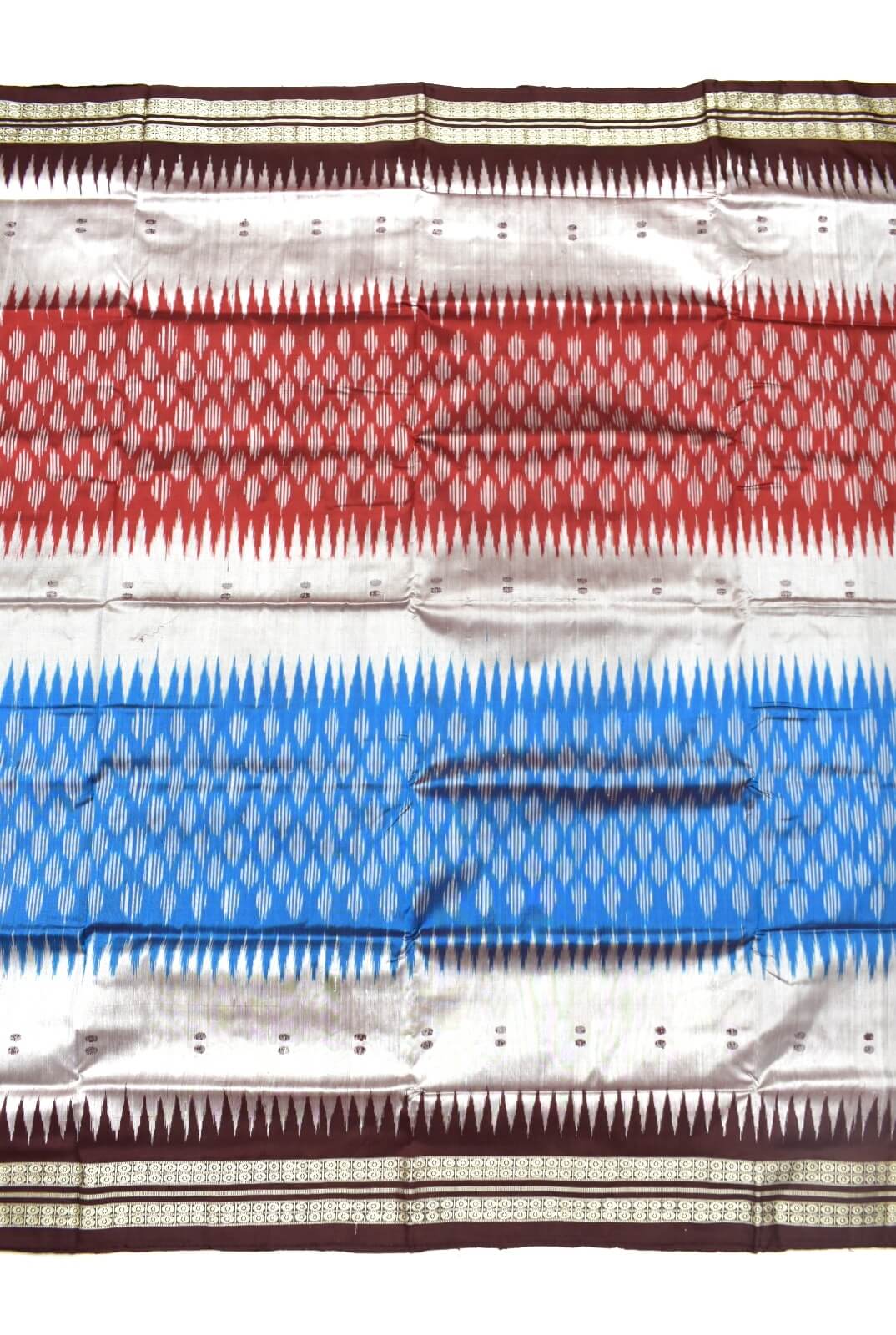 Multi Colour Sambalpuri Handloom Bomkai Silk Saree