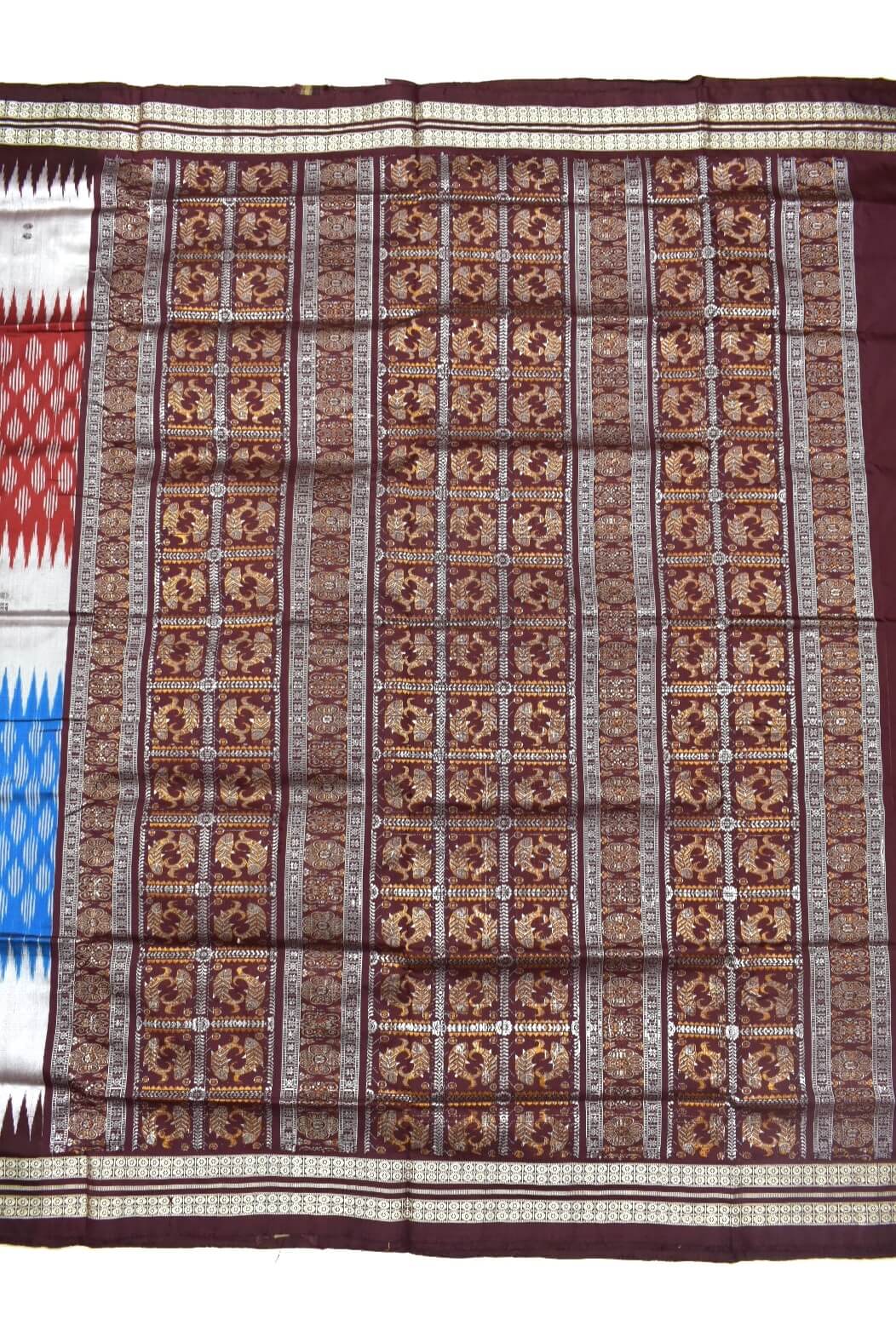 Multi Colour Sambalpuri Handloom Bomkai Silk Saree - Image 2