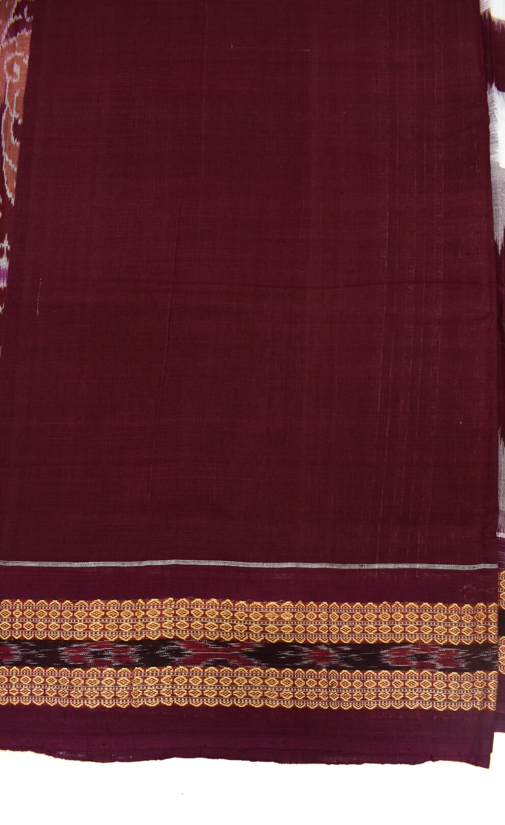 Sky Colour Sambalpuri Handloom Cotton Bomkai Saree - Image 5