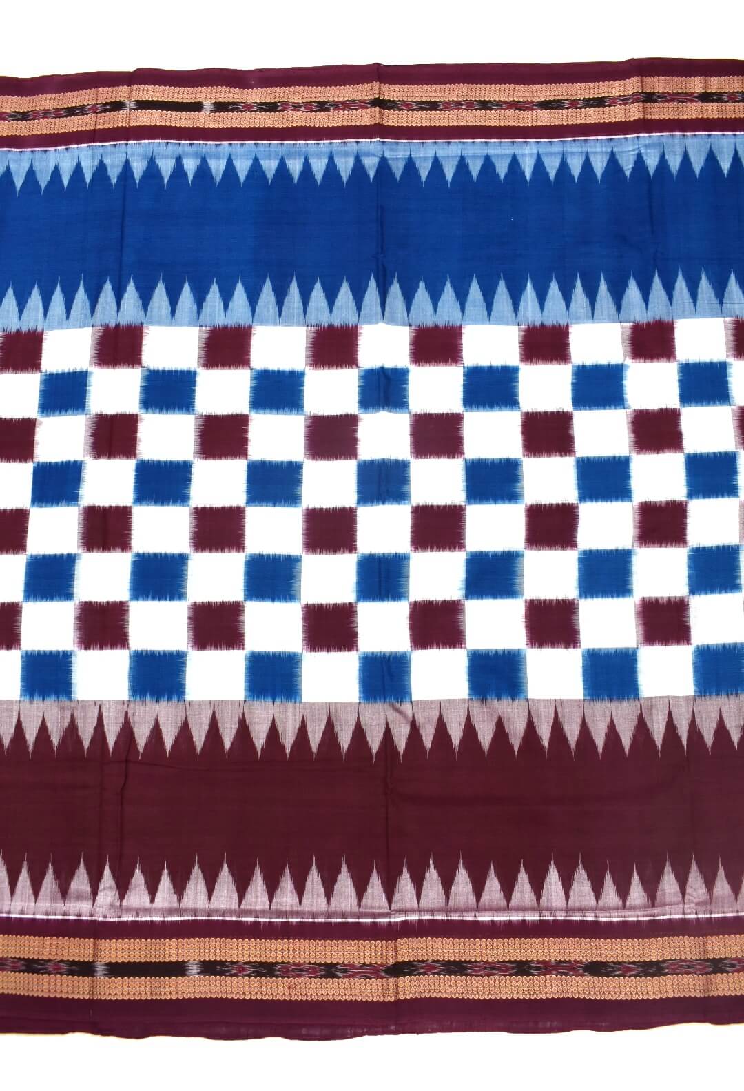 Sky Colour Sambalpuri Handloom Cotton Bomkai Saree