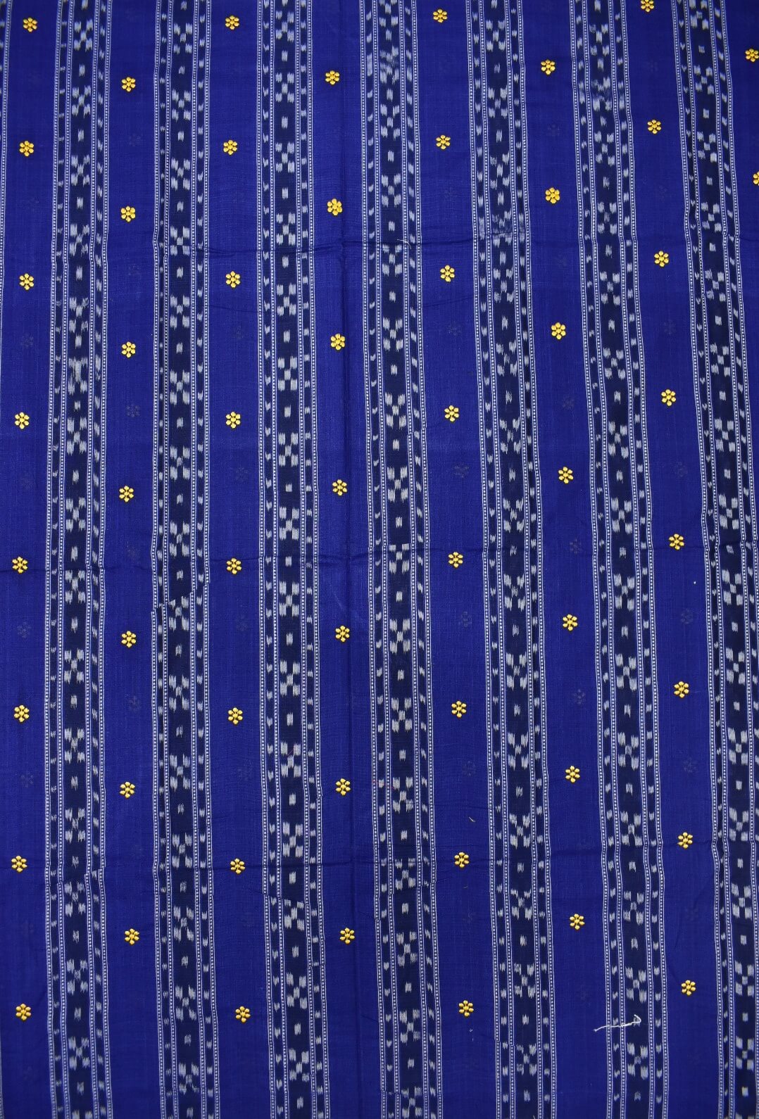 Blue Colour Sambalpuri Handloom Cotton Bomkai Dress Material - Image 3