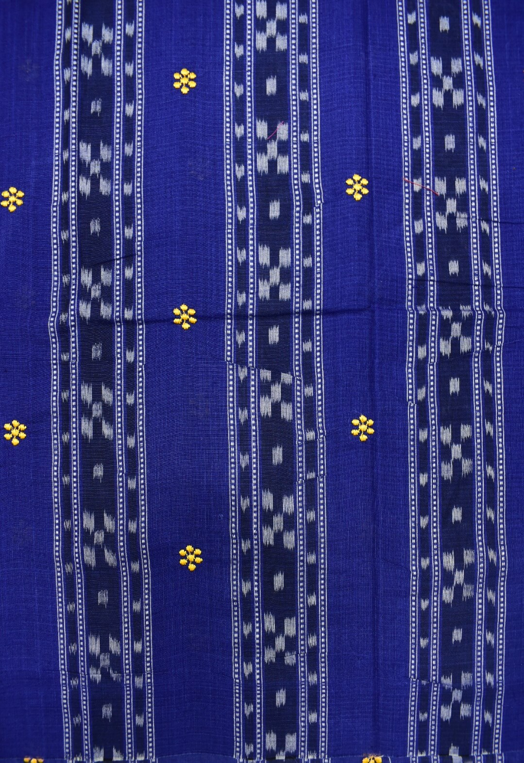 Blue Colour Sambalpuri Handloom Cotton Bomkai Dress Material - Image 4