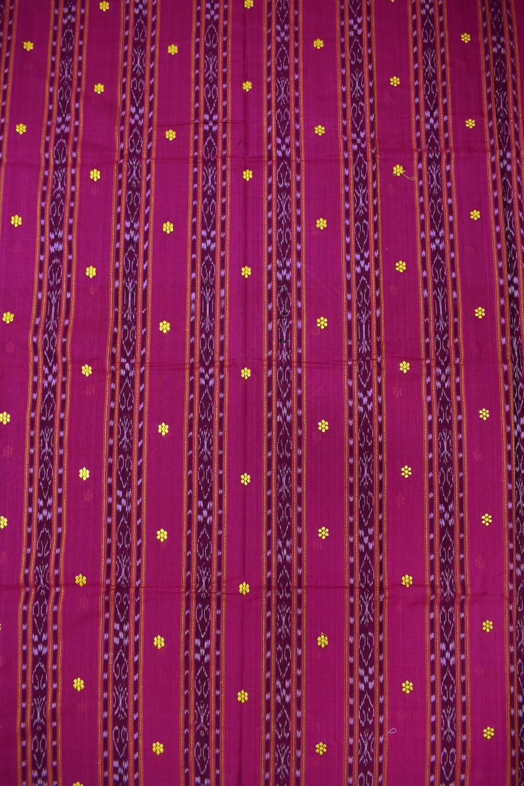 HotPink Colour Sambalpuri Handloom Cotton Bomkai Dress Material - Image 3