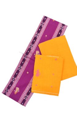 Purple Colour Sambalpuri Handloom Cotton Bomkai Dress Material