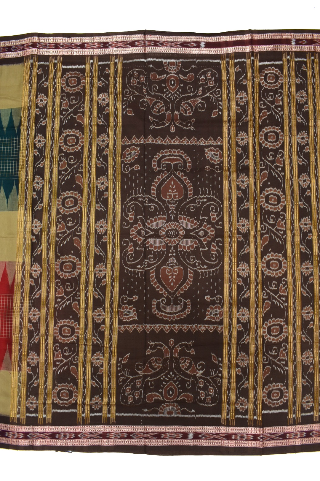 Multi Colour Sambalpuri Handloom Cotton Bomkai Saree - Image 2
