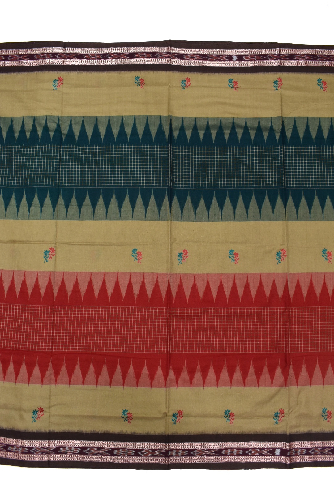 Multi Colour Sambalpuri Handloom Cotton Bomkai Saree