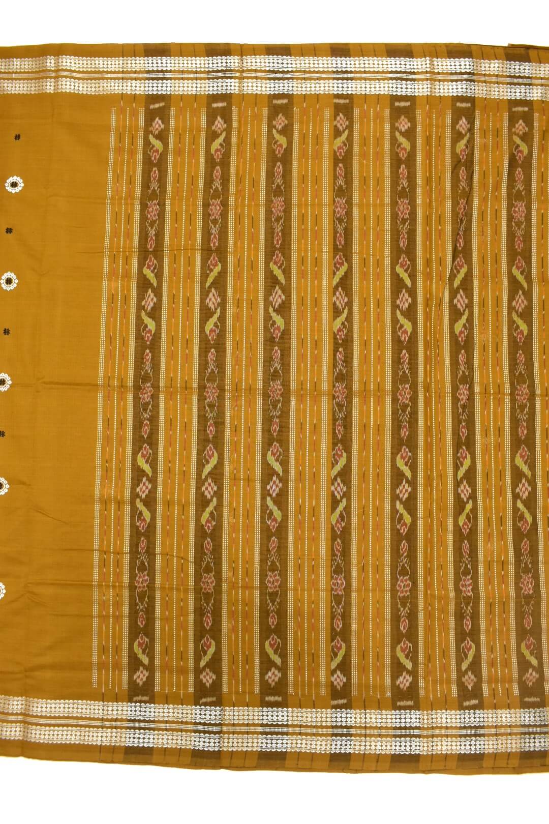Mahendi Colour Sambalpuri Handloom cotton Saree - Image 2