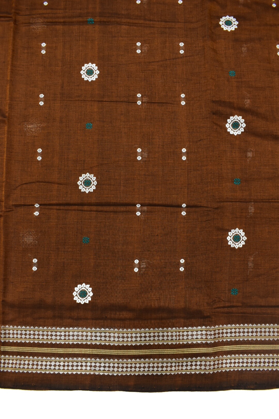 Brown Colour Sambalpuri Handloom cotton Saree - Image 4