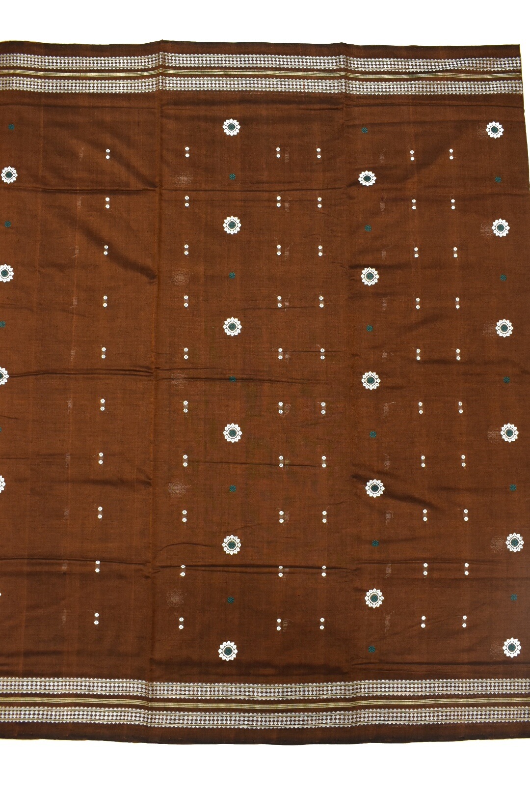 Brown Colour Sambalpuri Handloom cotton Saree