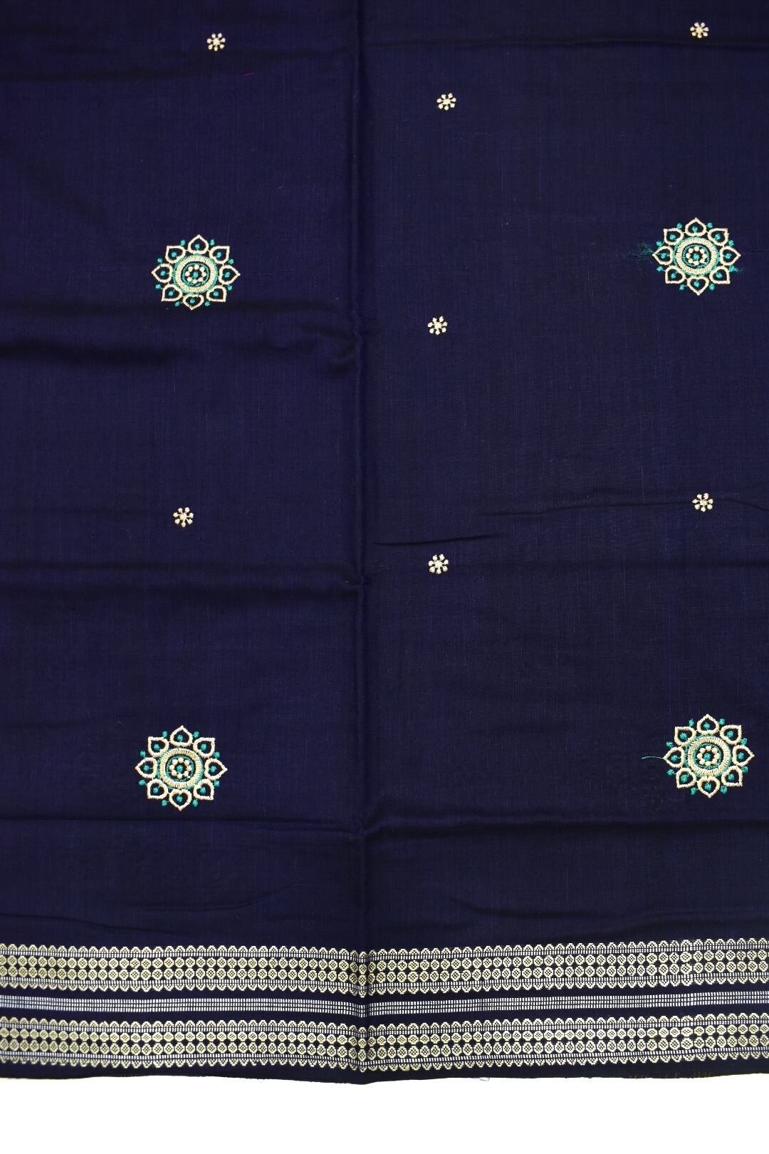 Blue Colour Sambalpuri Handloom Cotton Saree - Image 4