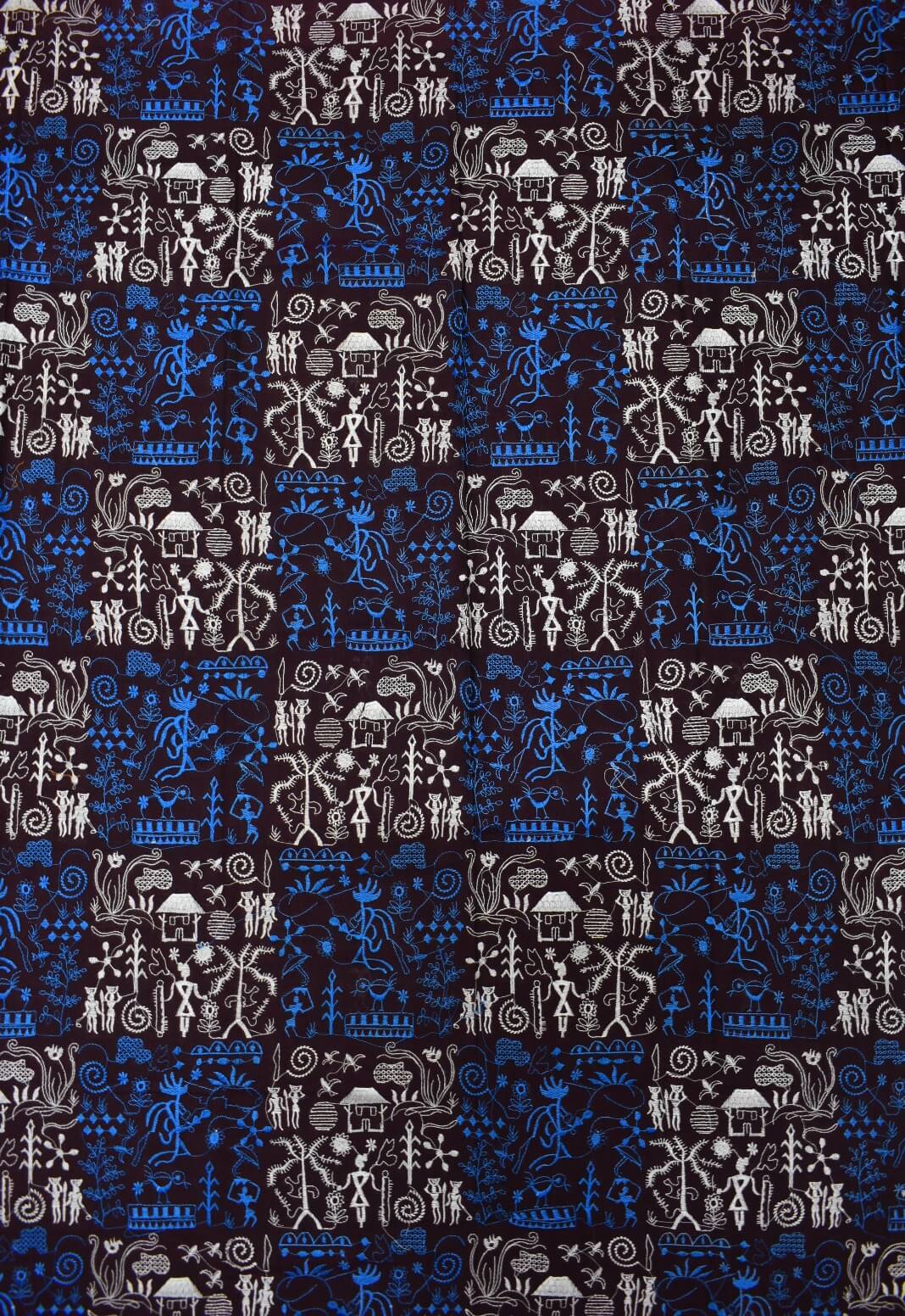 Coffe Colour Sambalpuri Handloom Cotton Bomkai Dress Material - Image 3