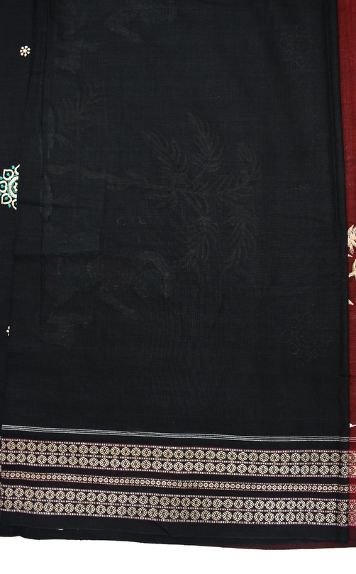 Coffe Colour Sambalpuri Handloom Cotton Saree - Image 5