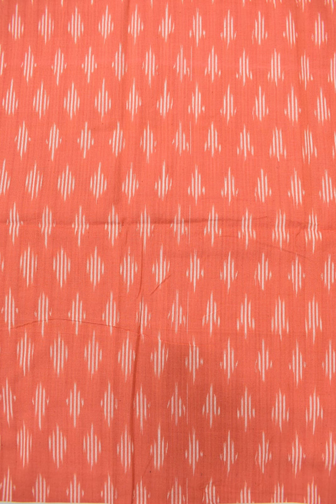 Orange Colour pochampally Handloom Cotton Dress Material - Image 3