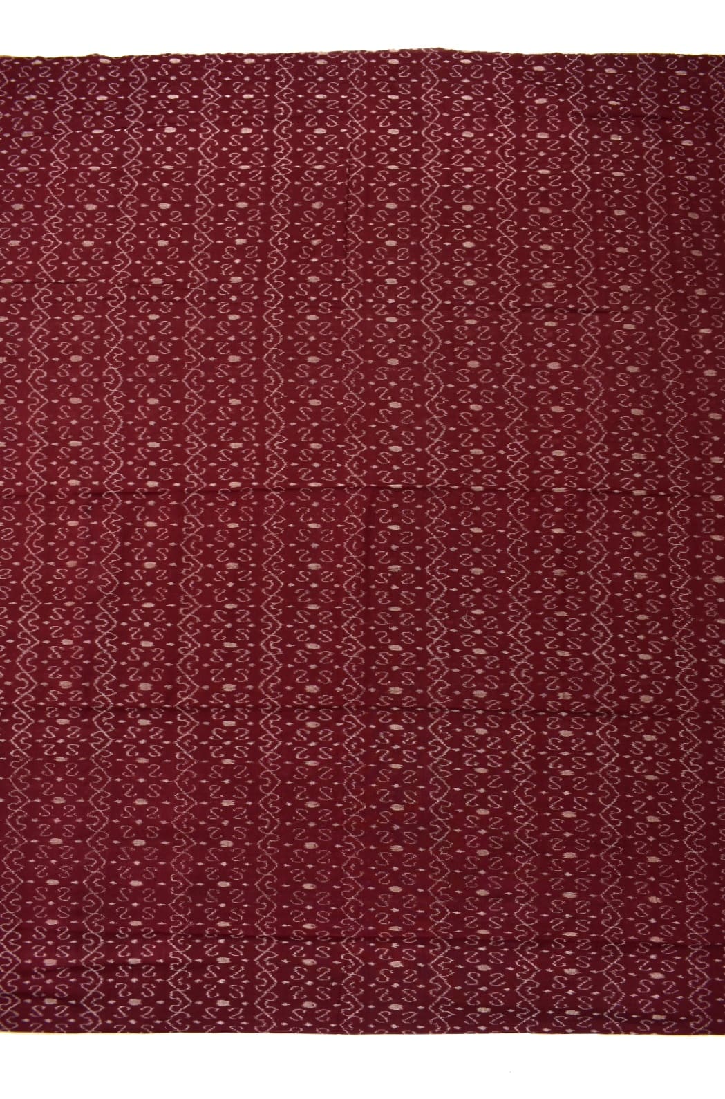Maroon Colour Sambalpuri Handloom Cotton Dress Material - Image 5