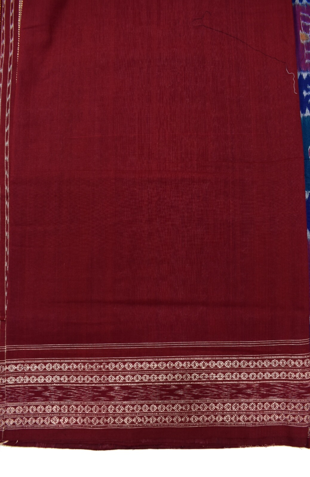 Blue Colour Sambalpuri Handloom Cotton Bandha Saree - Image 5