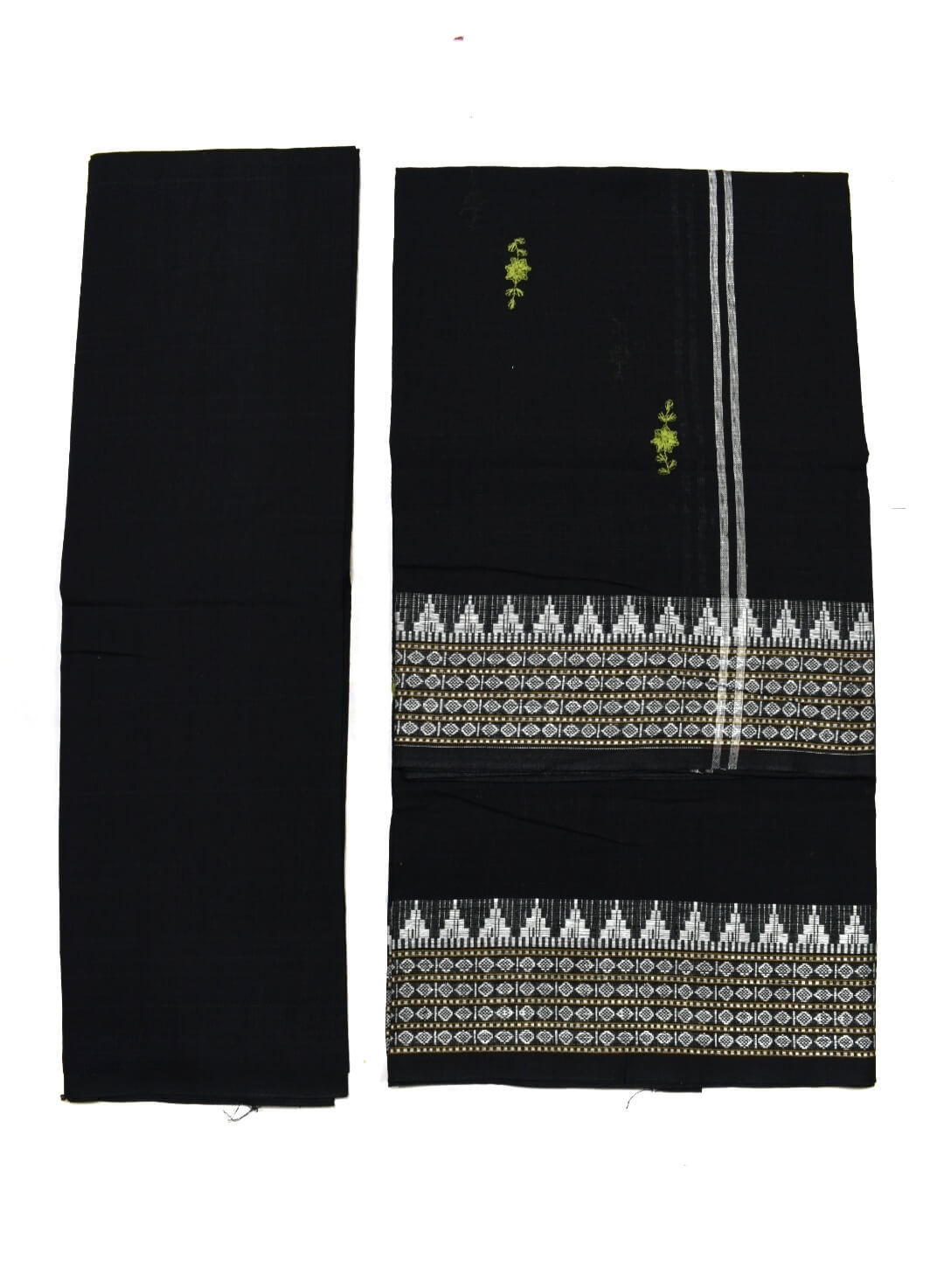 Mahendi Colour Sambalpuri Handloom Cotton Bomkai Dress Materials - Image 2