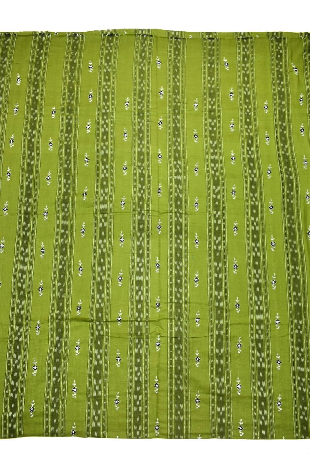 Mahendi Colour Sambalpuri Handloom Cotton Bomkai Dress Materials - Image 5
