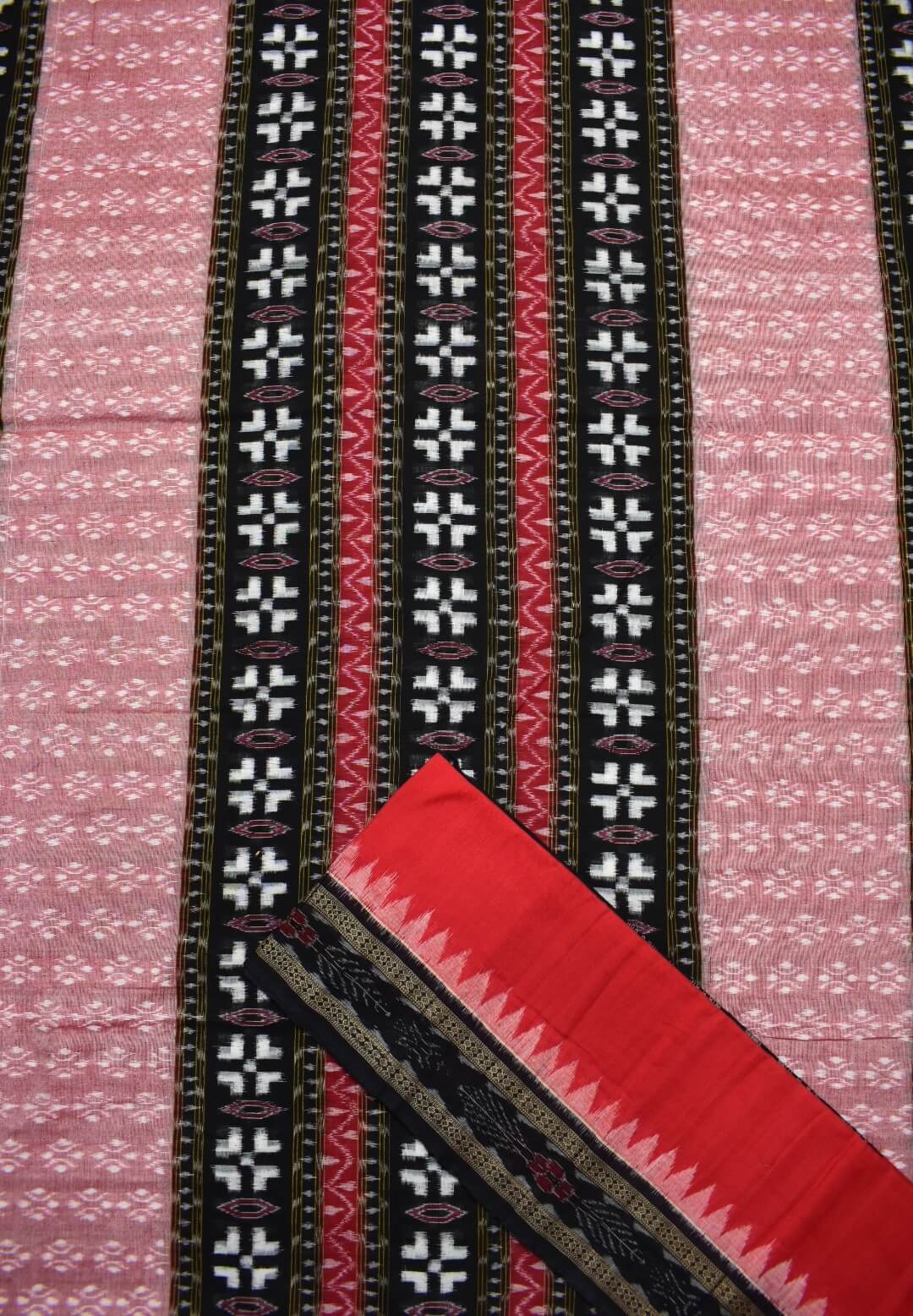liteBlack Combination Sambalpuri Handloom Cotton Dress Materials