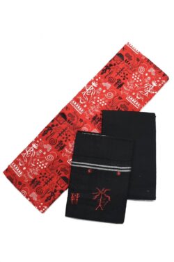 Red Colour Sambalpuri Handloom Cotton Bomkai Dress Materials