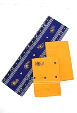 Blue Colour Sambalpuri Handloom Cotton Dress Materials
