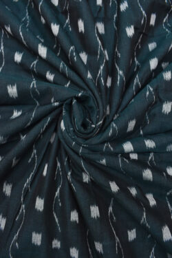 Deep Green Colour Sambalpuri Handloom Cotton Fabrics