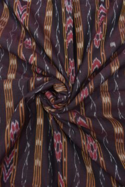 Coffe Colour Sambalpuri Handloom Cotton Fabrics