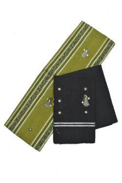 Mahendi Colour Sambalpuri Handloom Cotton Bomkai Dress Materials