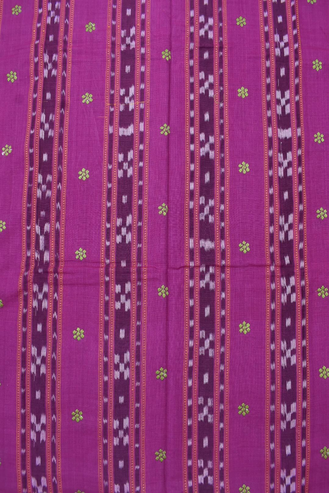 Pink Colour Sambalpuri Handloom Cotton Bomkai Dress Materials - Image 4