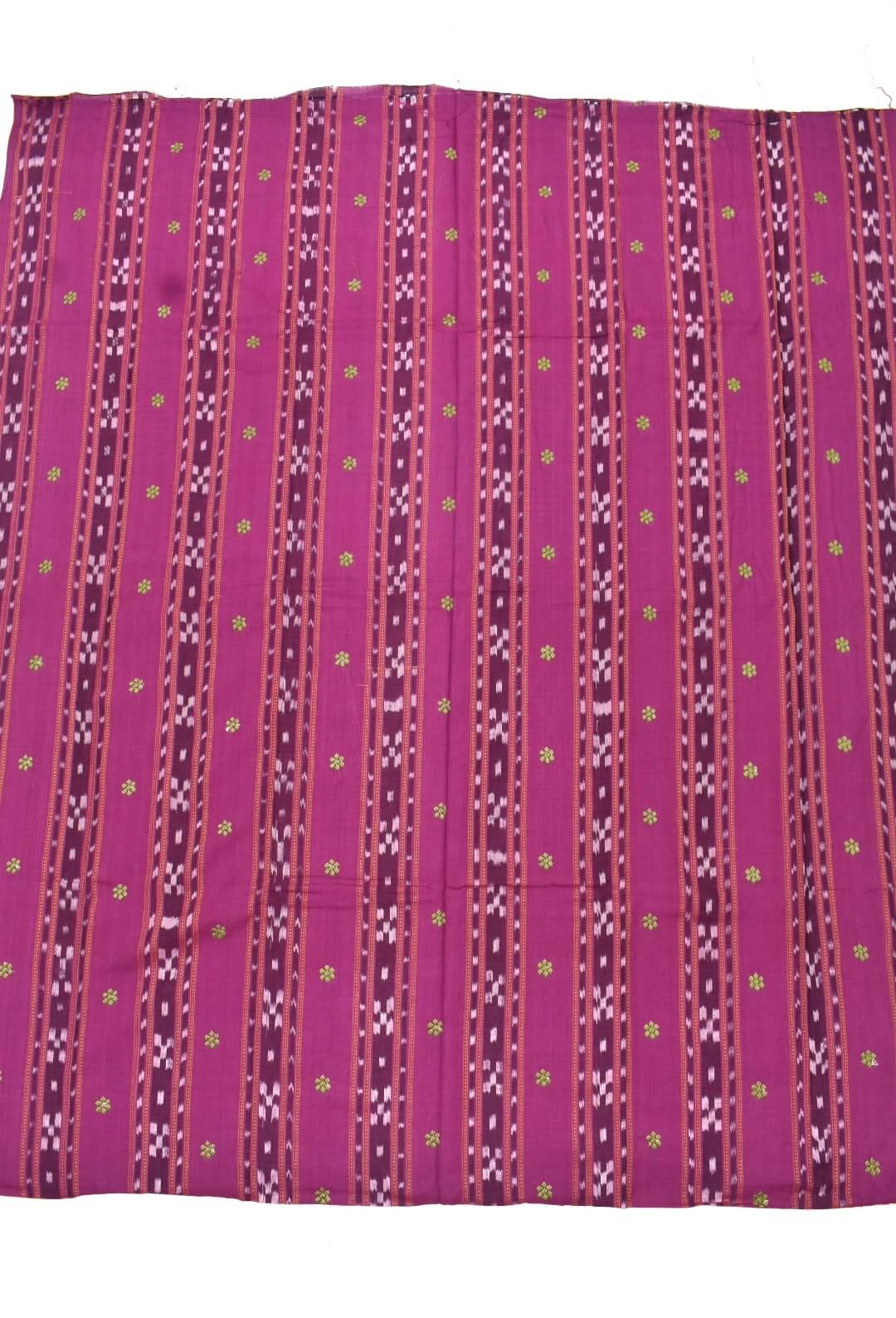 Pink Colour Sambalpuri Handloom Cotton Bomkai Dress Materials - Image 5