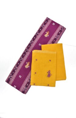 Rani Colour Doll Design Sambalpuri Handloom Cotton Dress Material