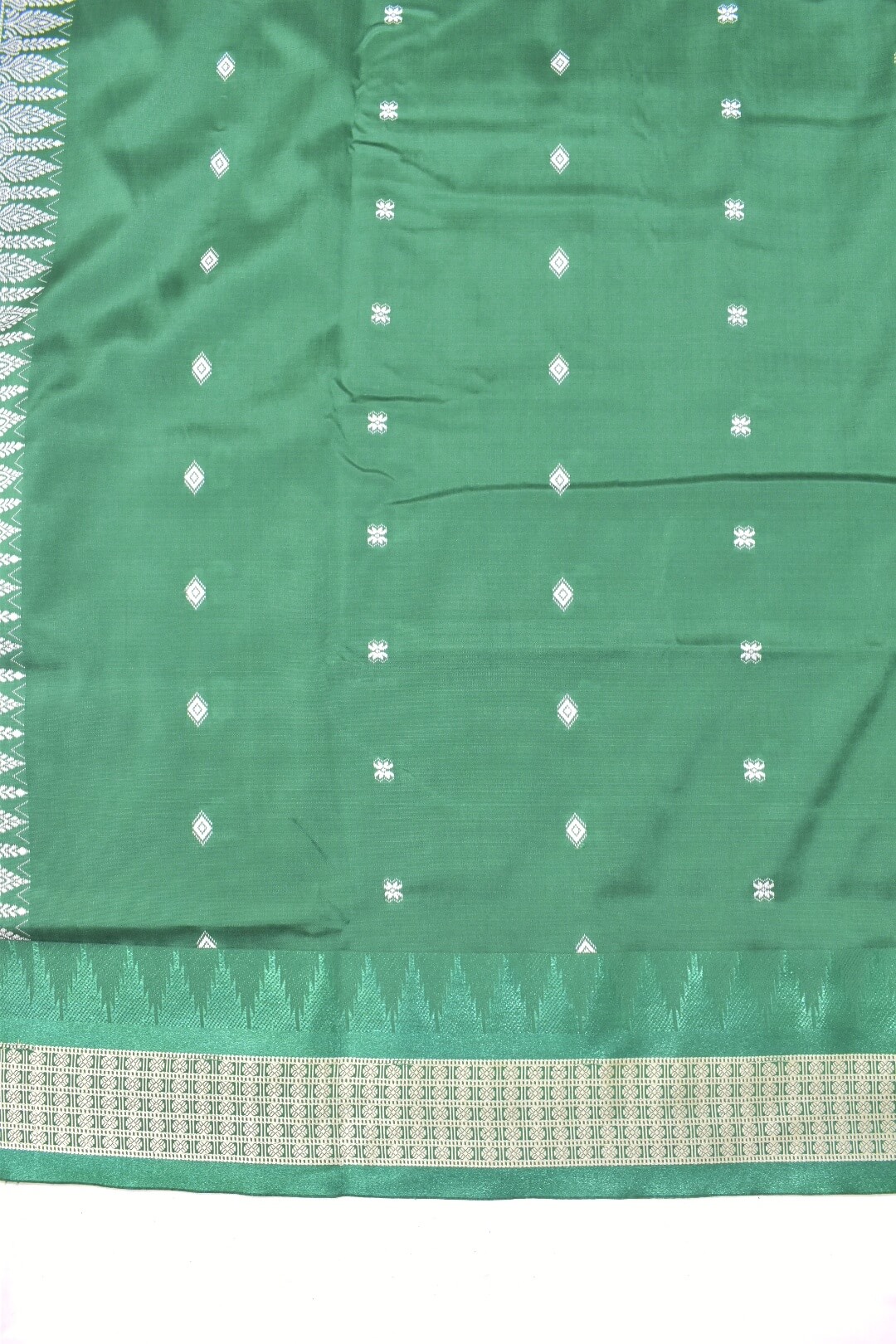 Maroon Colour Sambalpuri Design Powerloom Bomkai Silk Saree - Image 5