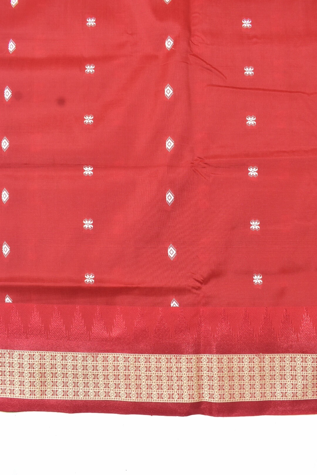 Green Colour Sambalpuri Design Powerloom Bomkai Silk Saree - Image 5