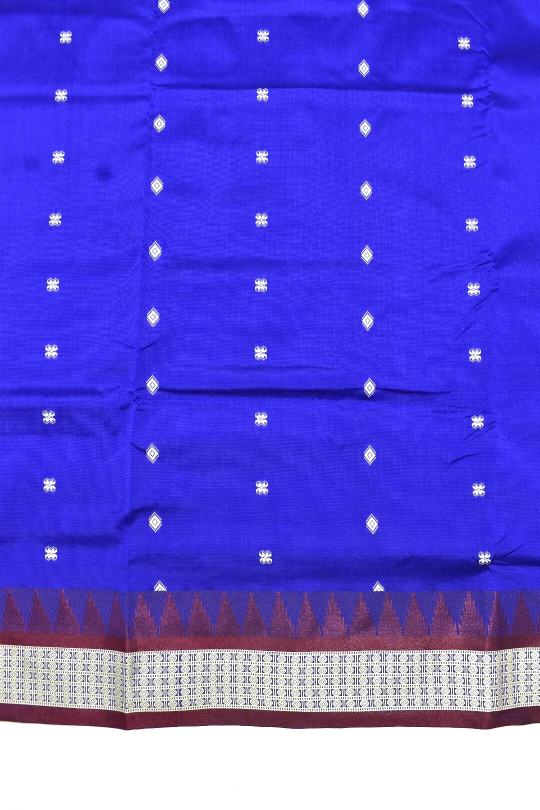 Blue Colour Sambalpuri Design Powerloom Bomkai Silk Saree - Image 4