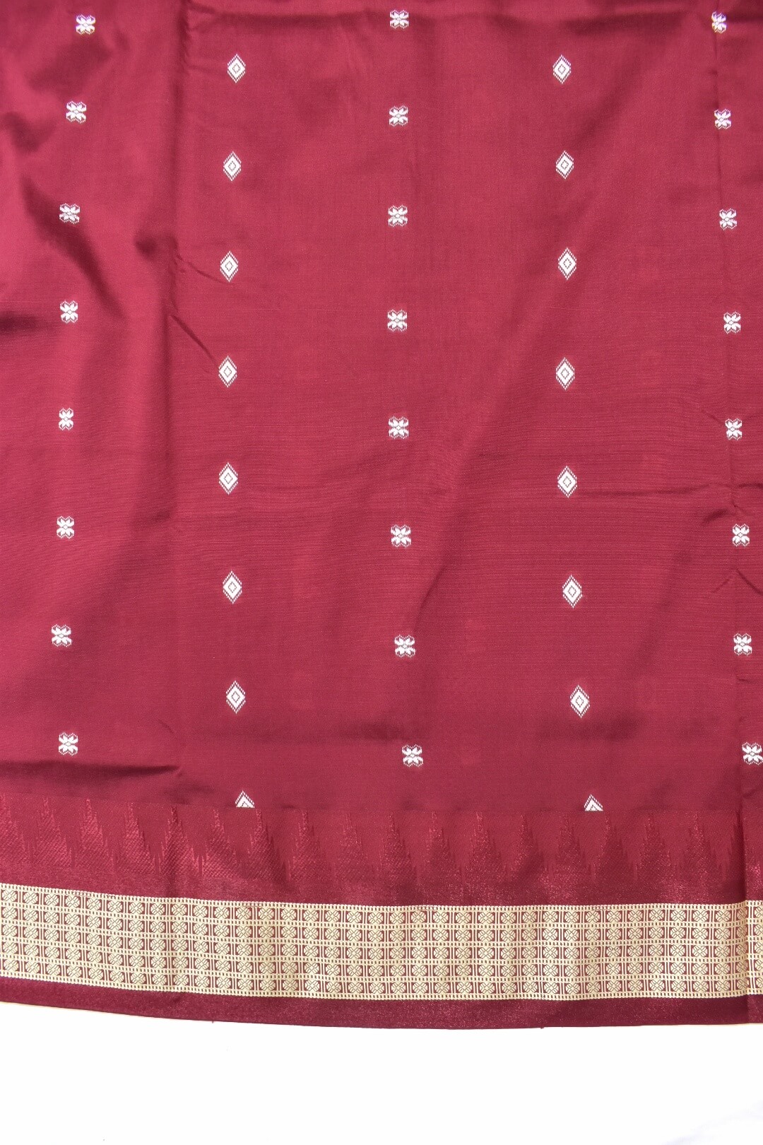 Blue Colour Sambalpuri Design Powerloom Bomkai Silk Saree - Image 5