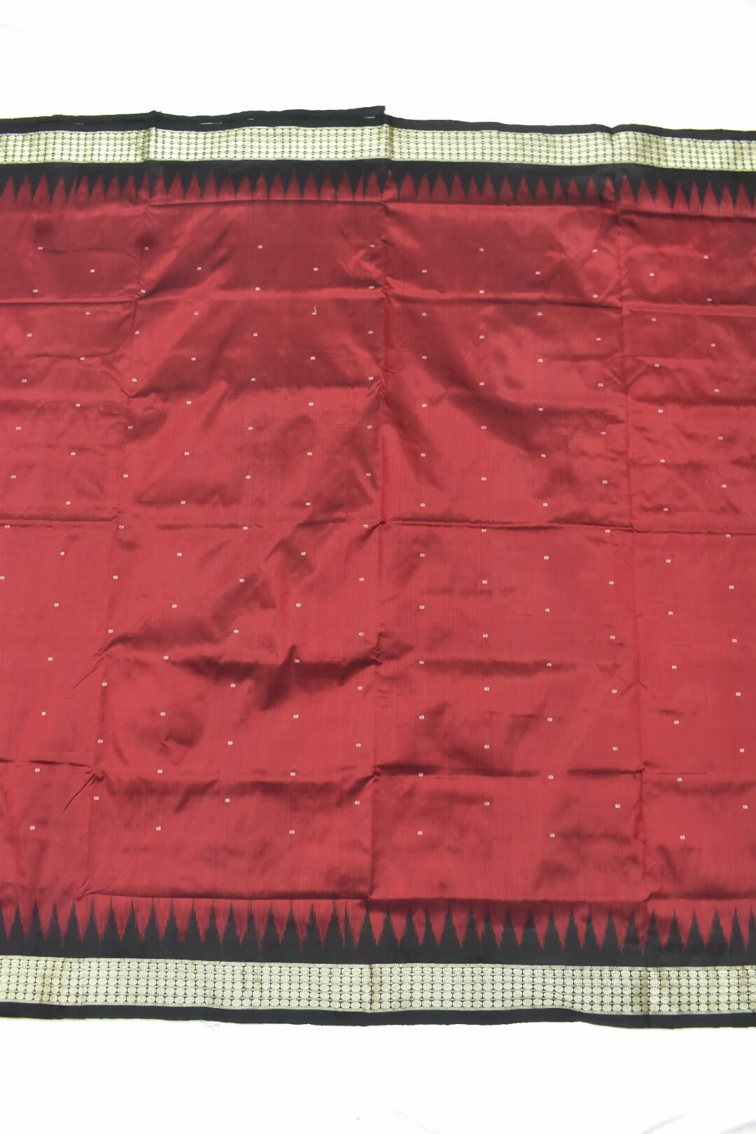 Maroon Colour Sambalpuri Handloom Bandha Silk Saree