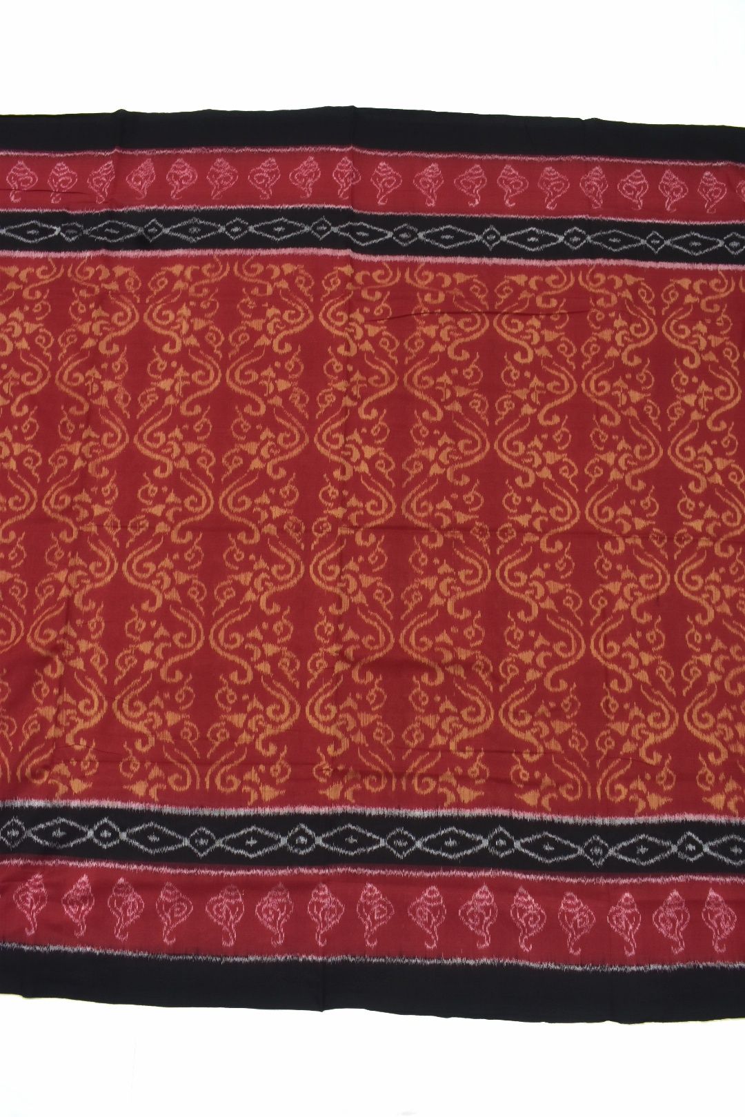 Red Colour Sambalpuri Handloom Cotton Bandha Saree
