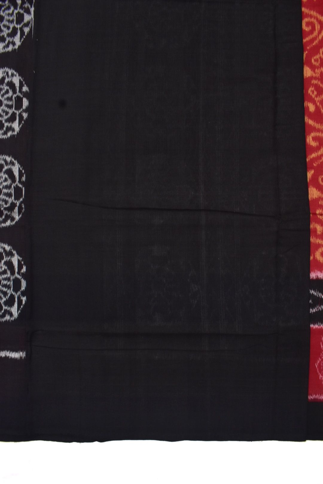 Red Colour Sambalpuri Handloom Cotton Bandha Saree - Image 5