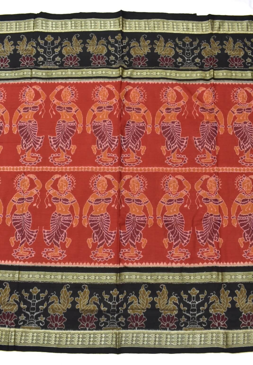 Orange Colour Nartaki Design Sambalpuri Handloom Cotton Bandha Saree lotik-women-s-cotton-printed-night-suit-set-miyakri-night-suit-for