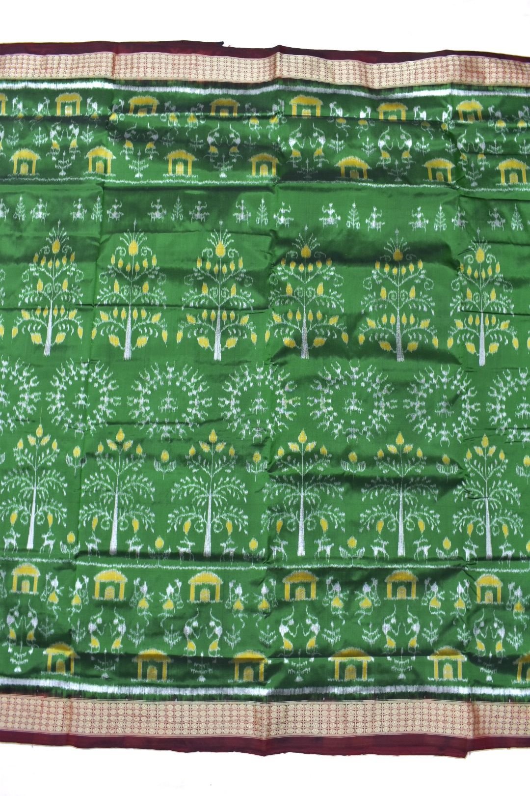 green-colour-sambalpuri-handloom-bandha-silk-saree-sambalpuri