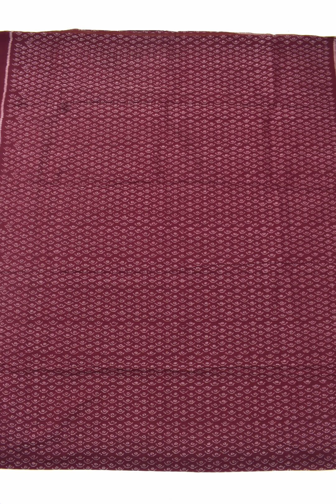 Maroon Colour Sambalpuri Handloom Cotton Dress Material - Image 4