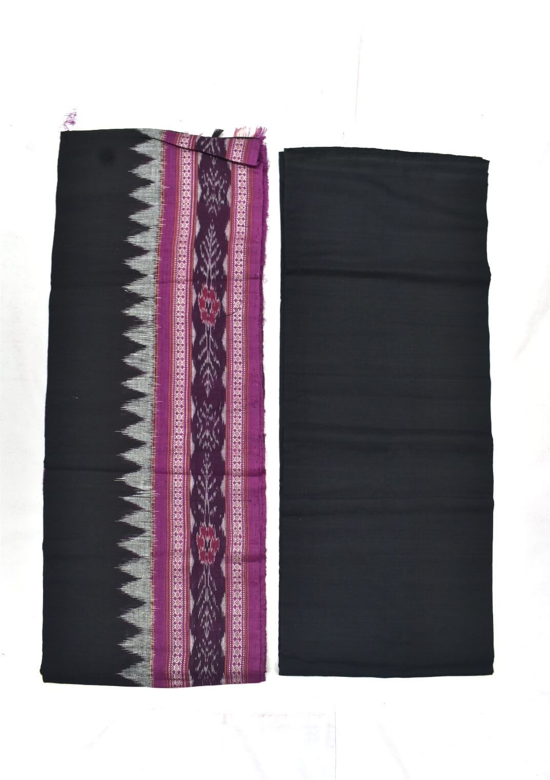 Rani Colour Sambalpuri Handloom Cotton Dress Material - Image 2