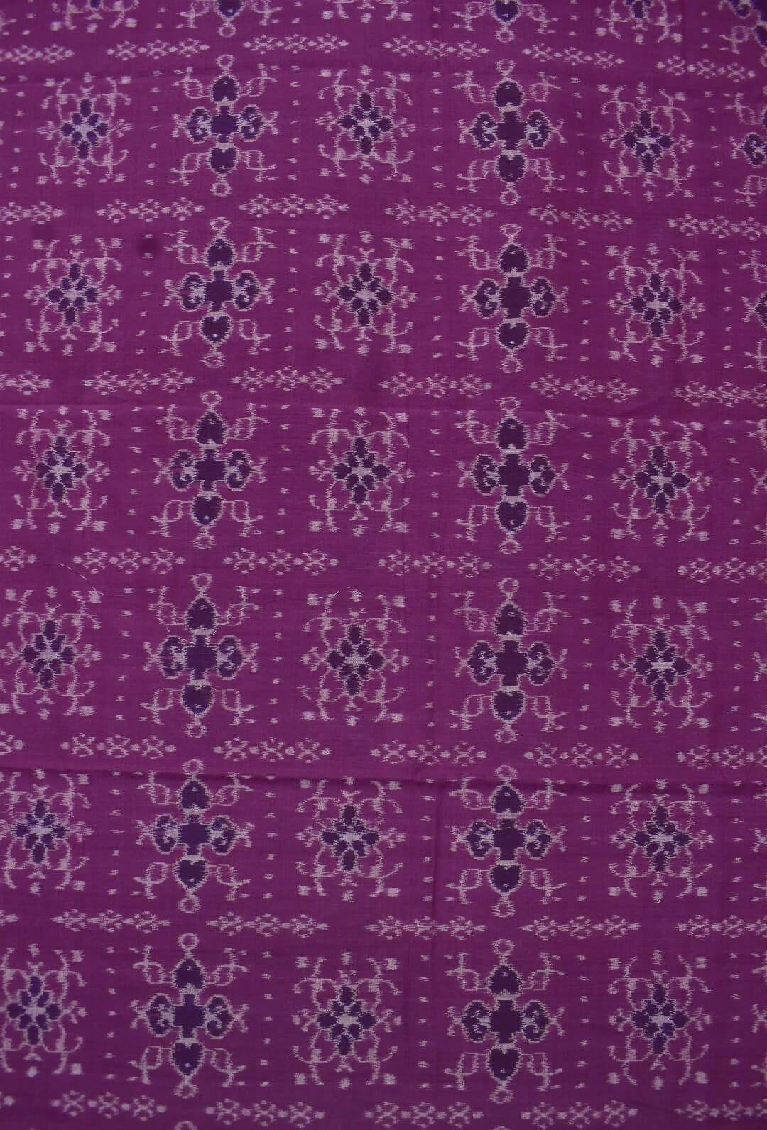 Rani Colour Sambalpuri Handloom Cotton Dress Material - Image 5